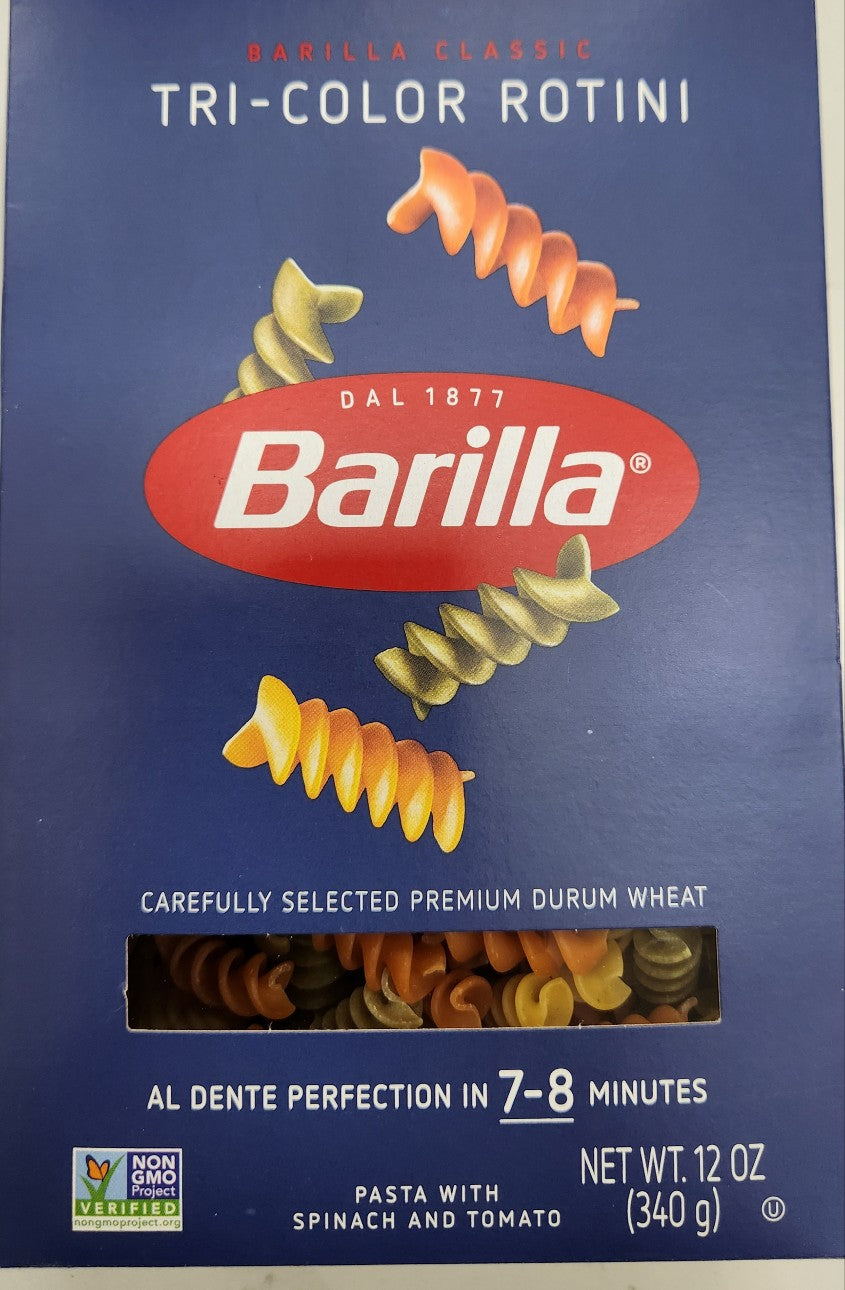Barilla 12 oz. Tri-Color Rotini Pasta