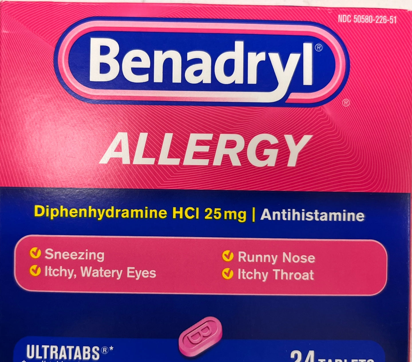 Benadryl Allergy Tablets, 24 Tablets