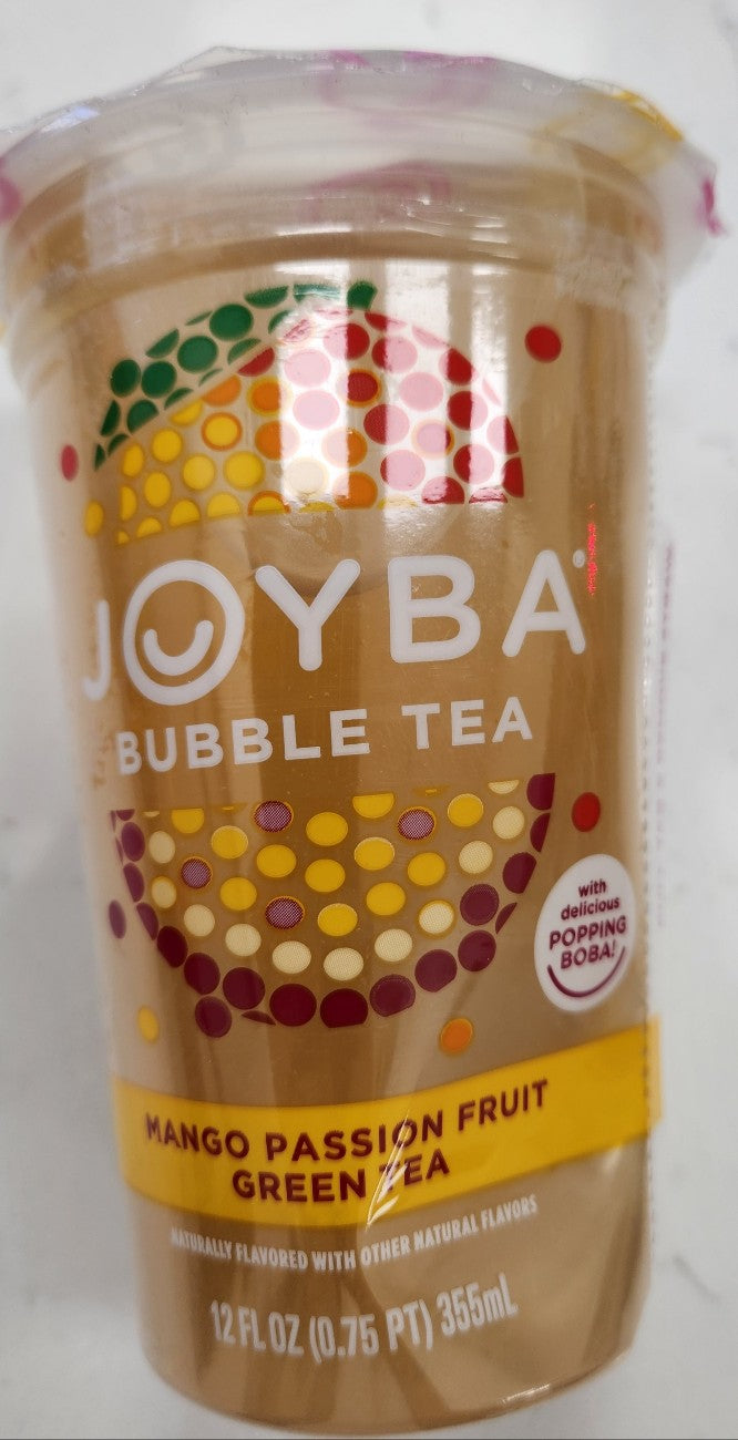 Joyba Bubble Tea, Mango Passion Fruit Green Tea, 12 fl oz