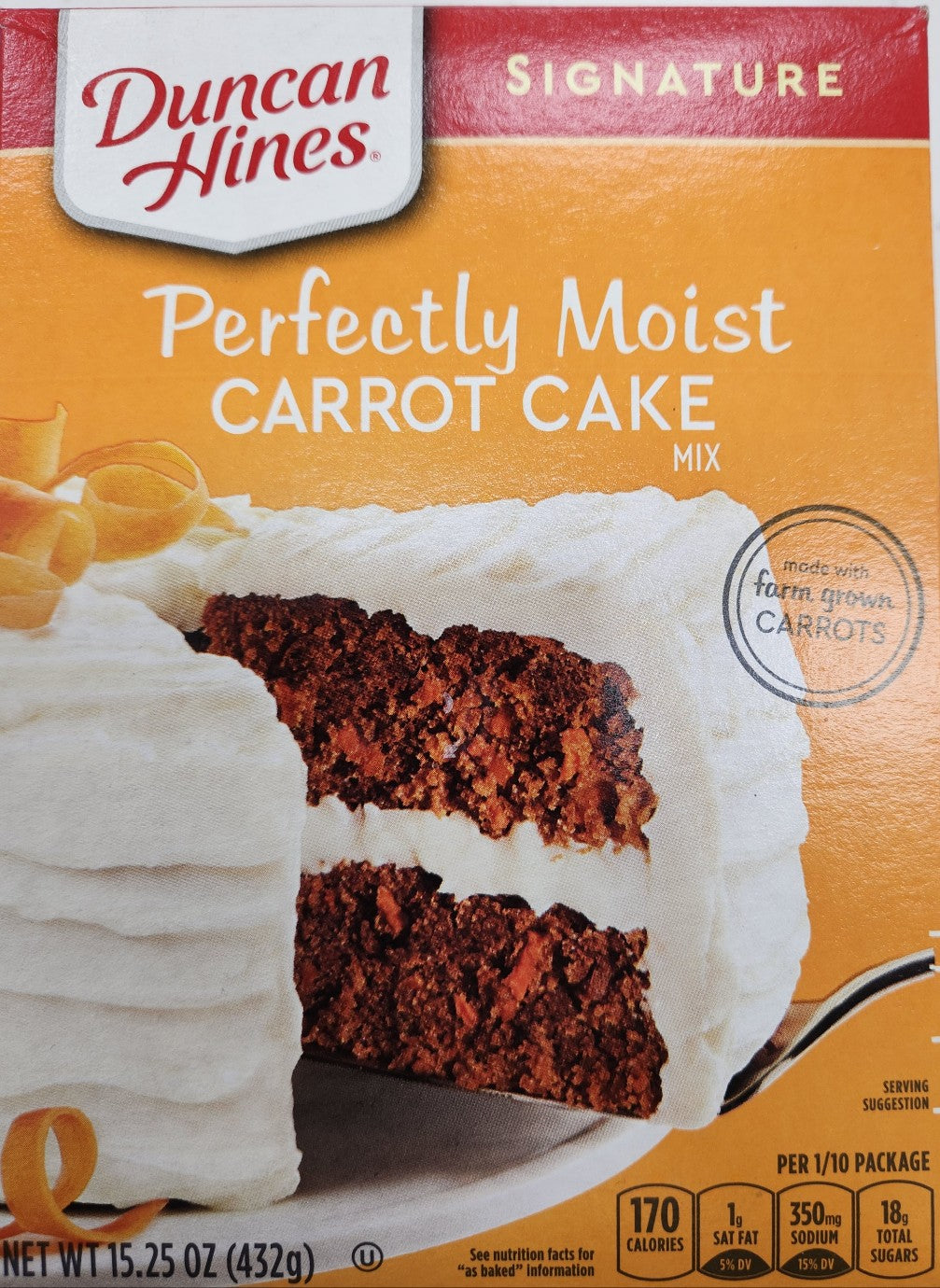 Duncan Hines Signature Perfectly Moist Carrot Cake Mix, 15.25 oz