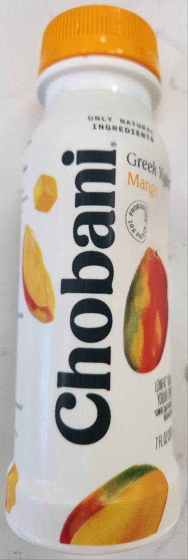 Chobani Yogurt Drink, Greek, Lowfat, Mango, 7 fl oz