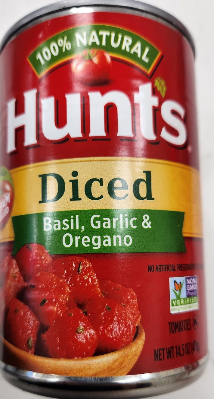 Hunt's Diced Tomatoes with Basil Garlic and Oregano