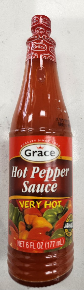 Grace Hot Pepper Sauce, Very Hot, 6 fl oz