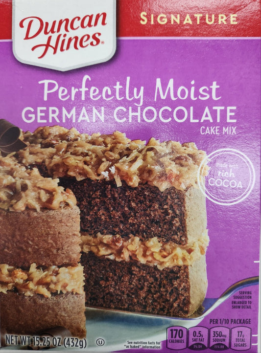 Duncan Hines Signature Perfectly Moist German Chocolate Cake Mix, 15.25 oz