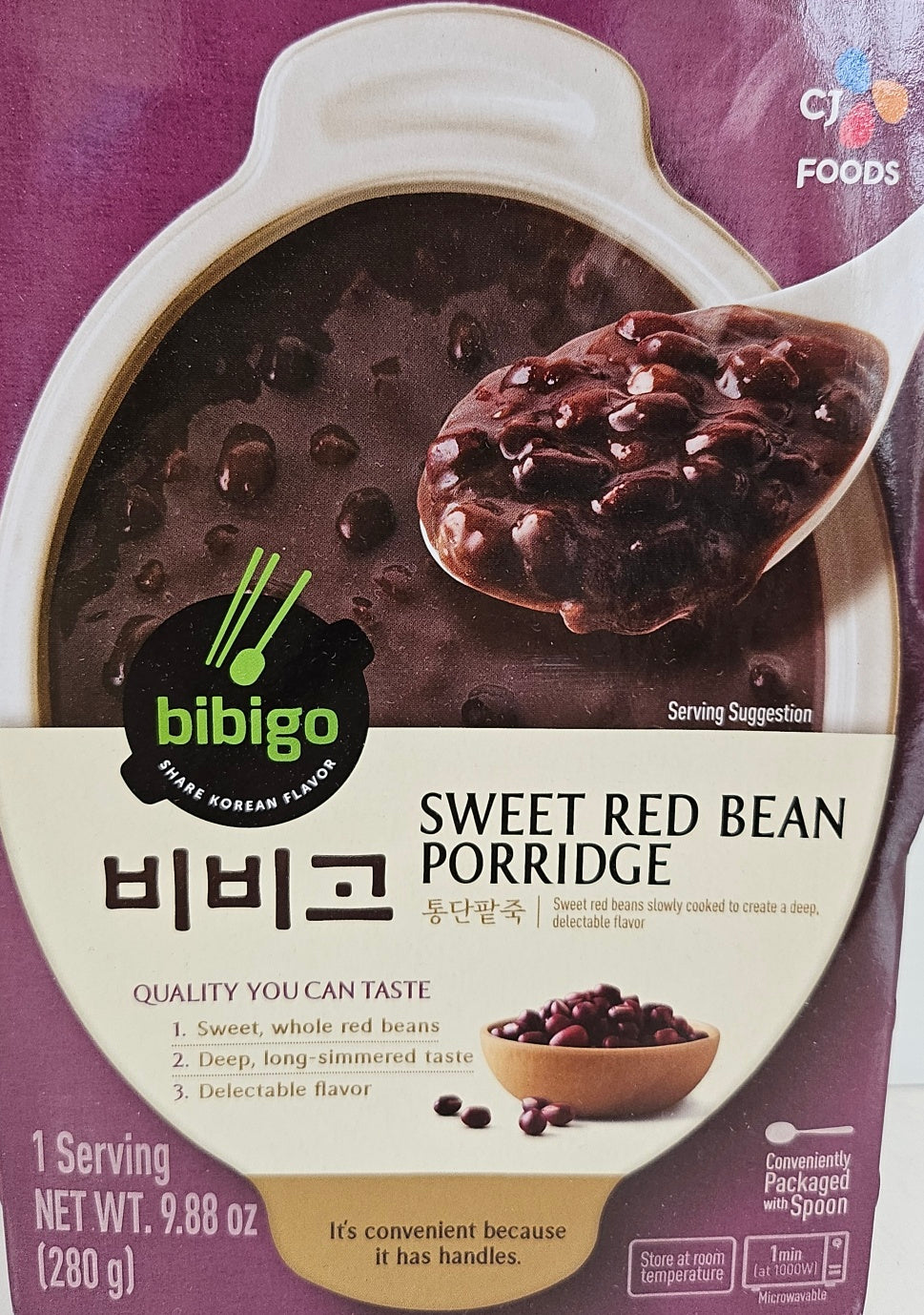 CJ Bibigo Sweet Red Bean Porridge, 9.88oz