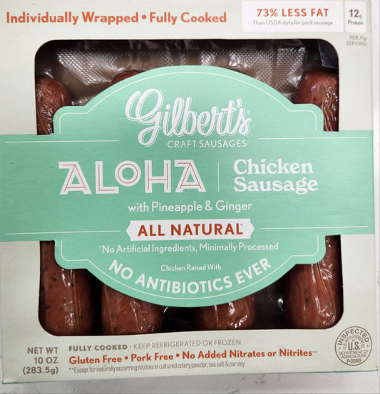 Gilbert's Craft Sausage Aloha Chicken Sausage, 10oz